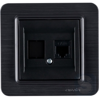 Розетка компьютерная RJ45 cat 6 Arvia Electric Lavin Черный матовый (21 25 4007 247)